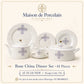 Bone China Dinner Set – AT FS LD | 61 Pieces