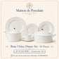 Bone China Dinner Set – AT FS LD NEW | 61 Pieces | Design Code: 730