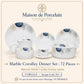 Marble Corolley Dinner Set – Blue Floral | 72 Pieces | Design Code: 954