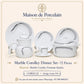 Marble Corolley Dinner Set – Silver Wave | 72 Pieces | Design Code: 974