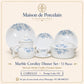 Marble Corolley Dinner Set – Blue Floral Elegance | 72 Pieces | Design Code: 951