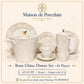 Bone China Dinner Set – AS LS HF | 61 Pieces | Design Code: 02