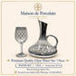Premium Glass Water Set – SILVER LATTICE | 7 Pieces | Design Code: HT-28