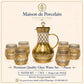 Premium Glass Water Set – ROYAL GOLD GREEK | 7 Pieces | Design Code: OM-81