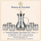 Premium Glass Water Set – SILVER LATTICE | 7 Pieces | Design Code: OM-67