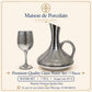Premium Glass Water Set – SILVER GEOMETRIC | 7 Pieces | Design Code: HT-31