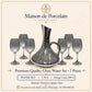 Premium Glass Water Set – SILVER GREEK GOBLET | 7 Pieces | Design Code: OM-71