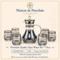 Premium Glass Water Set – SILVER STRIPE | 7 Pieces | Design Code: OM-78