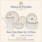 Bone China Dinner Set – AS FS FQ | 61 Pieces | Design Code: 322