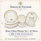 Bone China Dinner Set – AS FS English | 61 Pieces | Design Code: 333