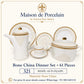 Bone China Dinner Set – AS FS FQ | 61 Pieces | Design Code: 321