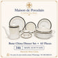 Bone China Dinner Set – AS FS TY | 61 Pieces | Design Code: 346