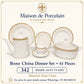 Bone China Dinner Set – AS FS TY | 61 Pieces | Design Code: 342
