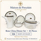 Bone China Dinner Set – AS FS FQ | 61 Pieces | Design Code: 326