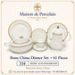 Bone China Dinner Set – AS FS ENGLISH | 61 Pieces | Design Code: 334