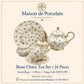 Premium Bone China Tea Set – Round Shape | 24 Pieces | Design Code: MDP-TS-909