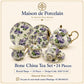 Premium Bone China Tea Set – Round Shape | 24 Pieces | Design Code: MDP-TS-905
