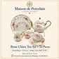 Premium Bone China Tea Set – Round Shape | 24 Pieces | Design Code: MDP-TS-903