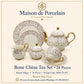 Premium Bone China Tea Set – Round Shape | 24 Pieces | Design Code: MDP-TS-907