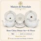 Bone China Dinner Set – AS FLOWER | 61 Pieces | Design Code: 763