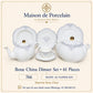 Bone China Dinner Set – BLUE FLORAL | 61 Pieces | Design Code: 766